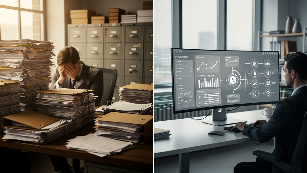 Traditional automation compared to modern AI-powered systems