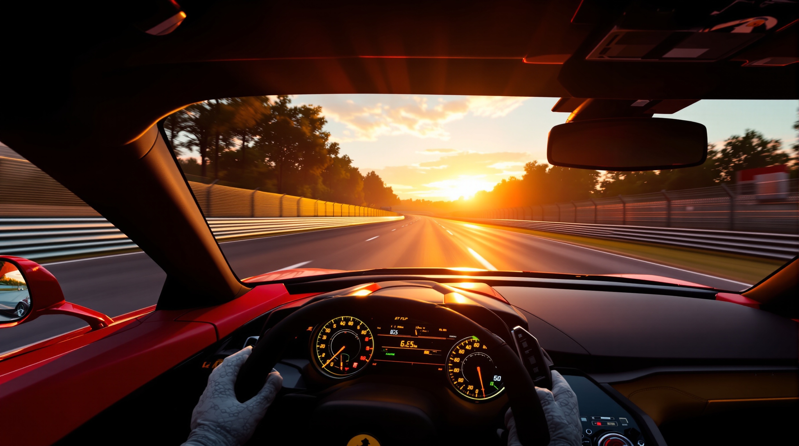 Assetto Corsa mostrando gráficos realistas en circuito de carreras