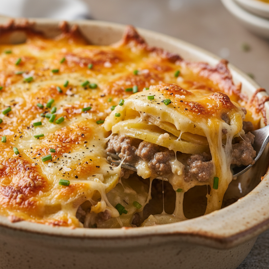 Creamy Beef Potato Casserole Creamy Beef Potato Casserole