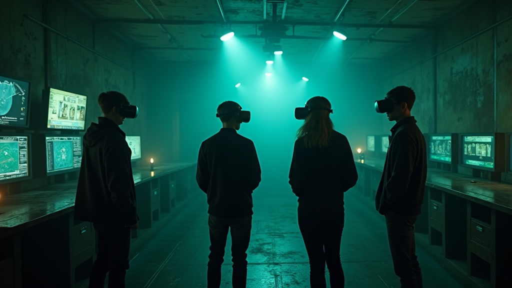 Jugadores inmersos en el Escape room Chernobyl VR Barcelona