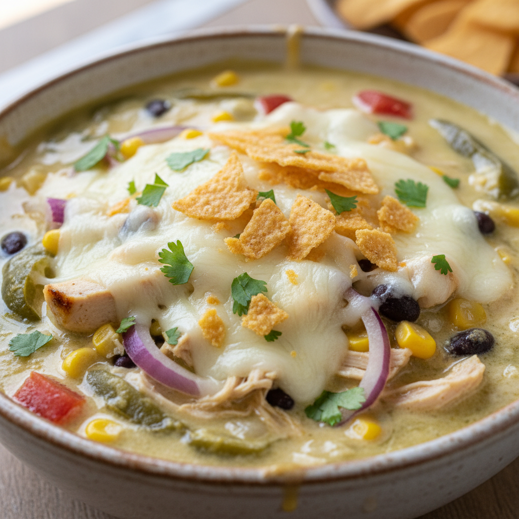 Healthy Creamy Chicken Enchilada Soup Healthy Creamy Chicken Enchilada Soup