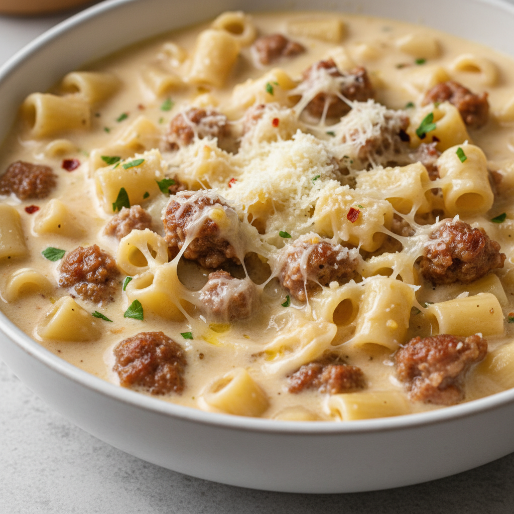 Creamy Parmesan Italian Sausage Ditalini Soup Creamy Parmesan Italian Sausage Ditalini Soup