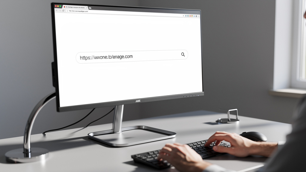 Computer screen showing clean SEO-friendly URL structure
