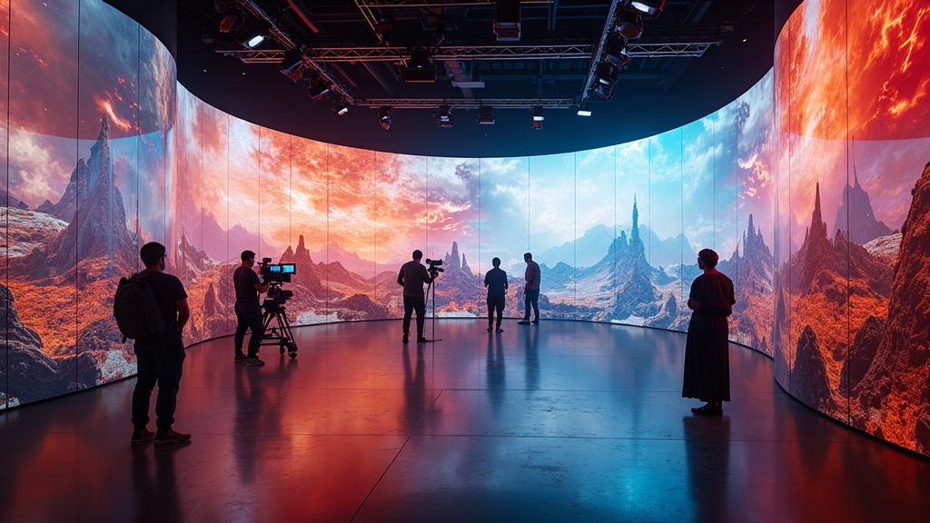 Pantallas LED INFiLED en estudio de producción virtual Web3TV