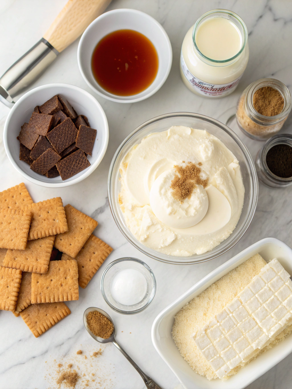 Step by step cheesecake preparation