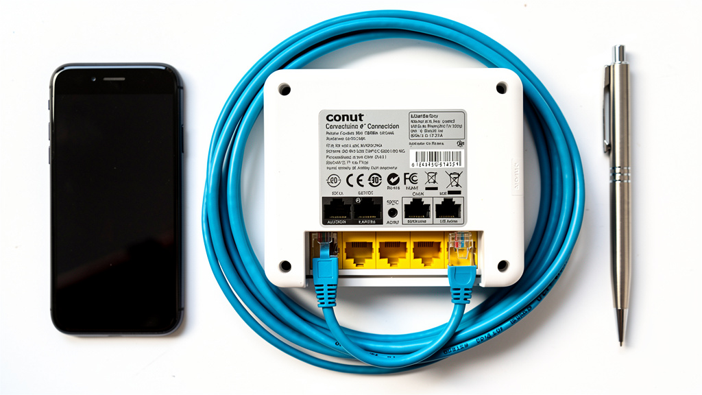 Router back panel showing connection ports