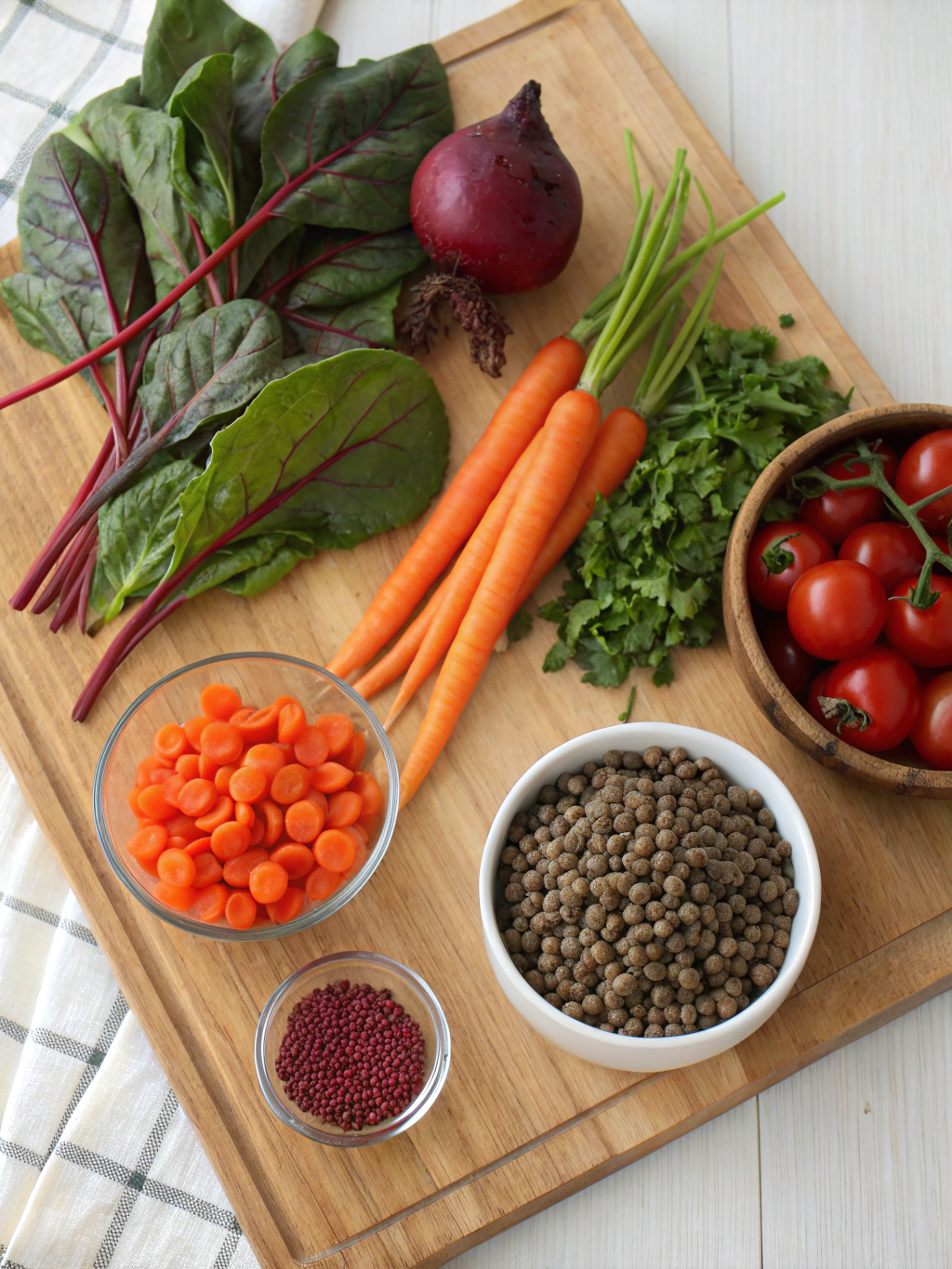 Ingredients for Warm Lentil Beetroot Salad