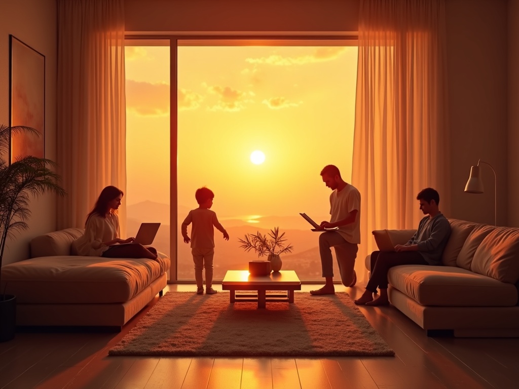 El router ASUS RT-AX59U integrado en la decoración de un salón moderno.