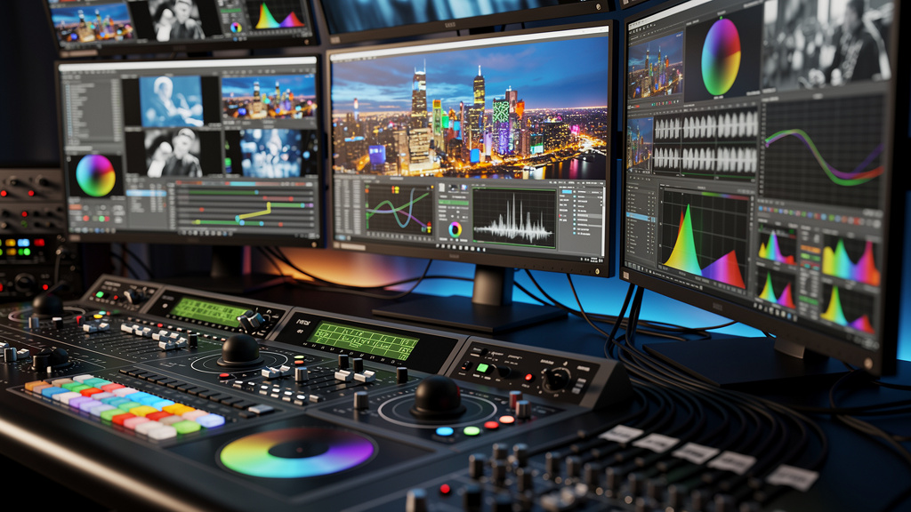 Professional video encoding and broadcast control setup