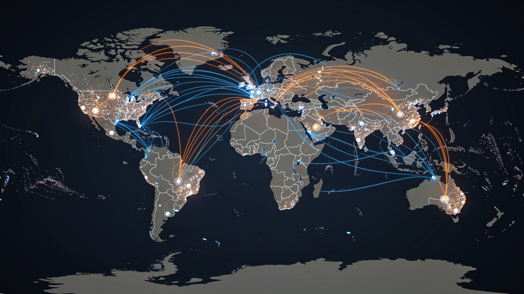Global content delivery network infrastructure visualization