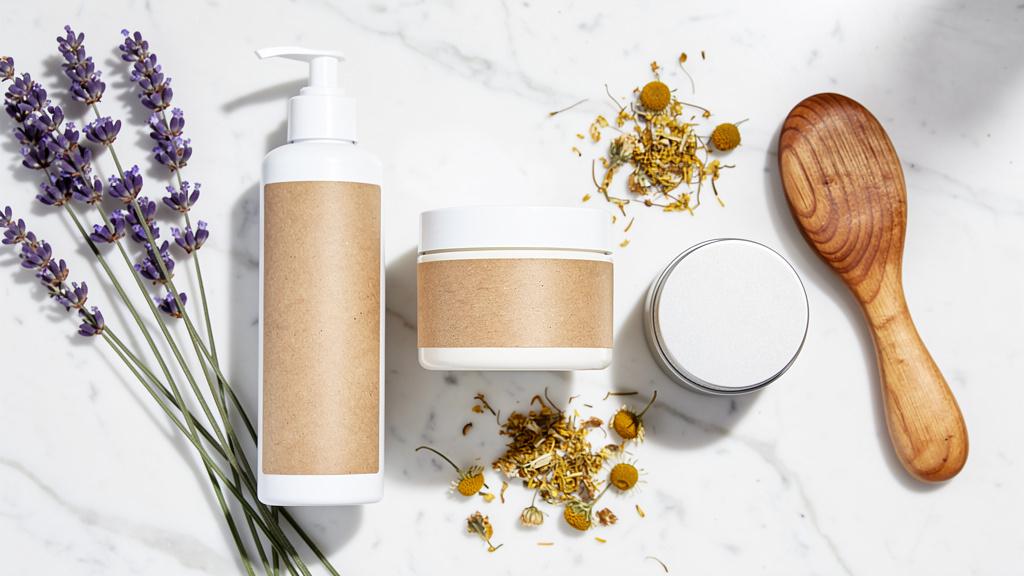 Variety of CBD topical containers with natural ingredients