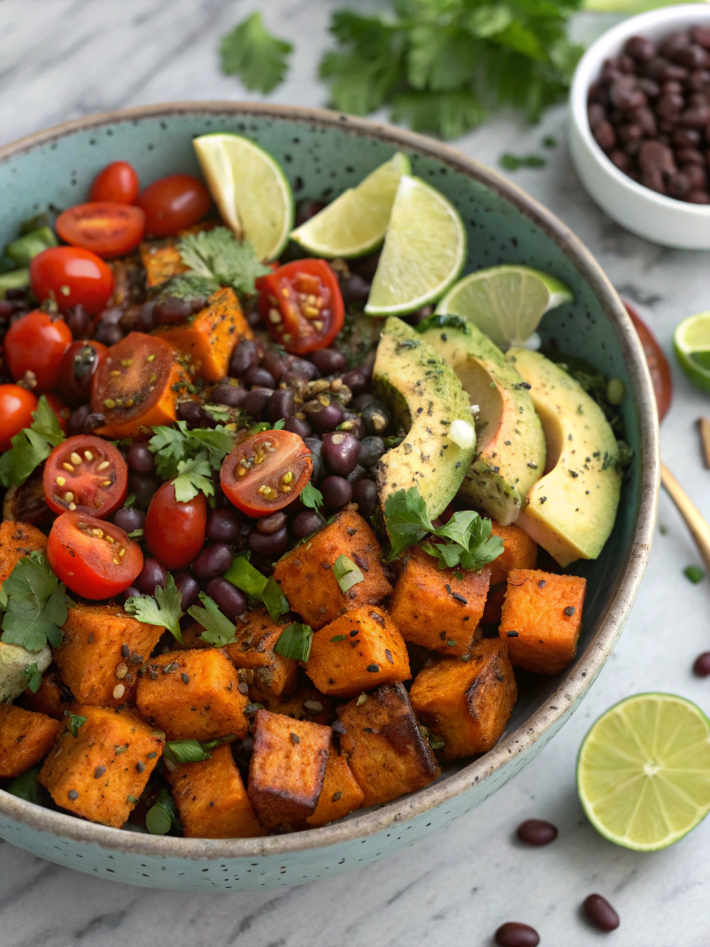 Sweet Potato Black Bean Avocado Salad