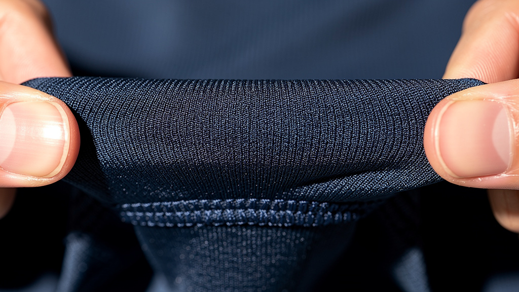 Premium stretchy gym wear fabric close-up