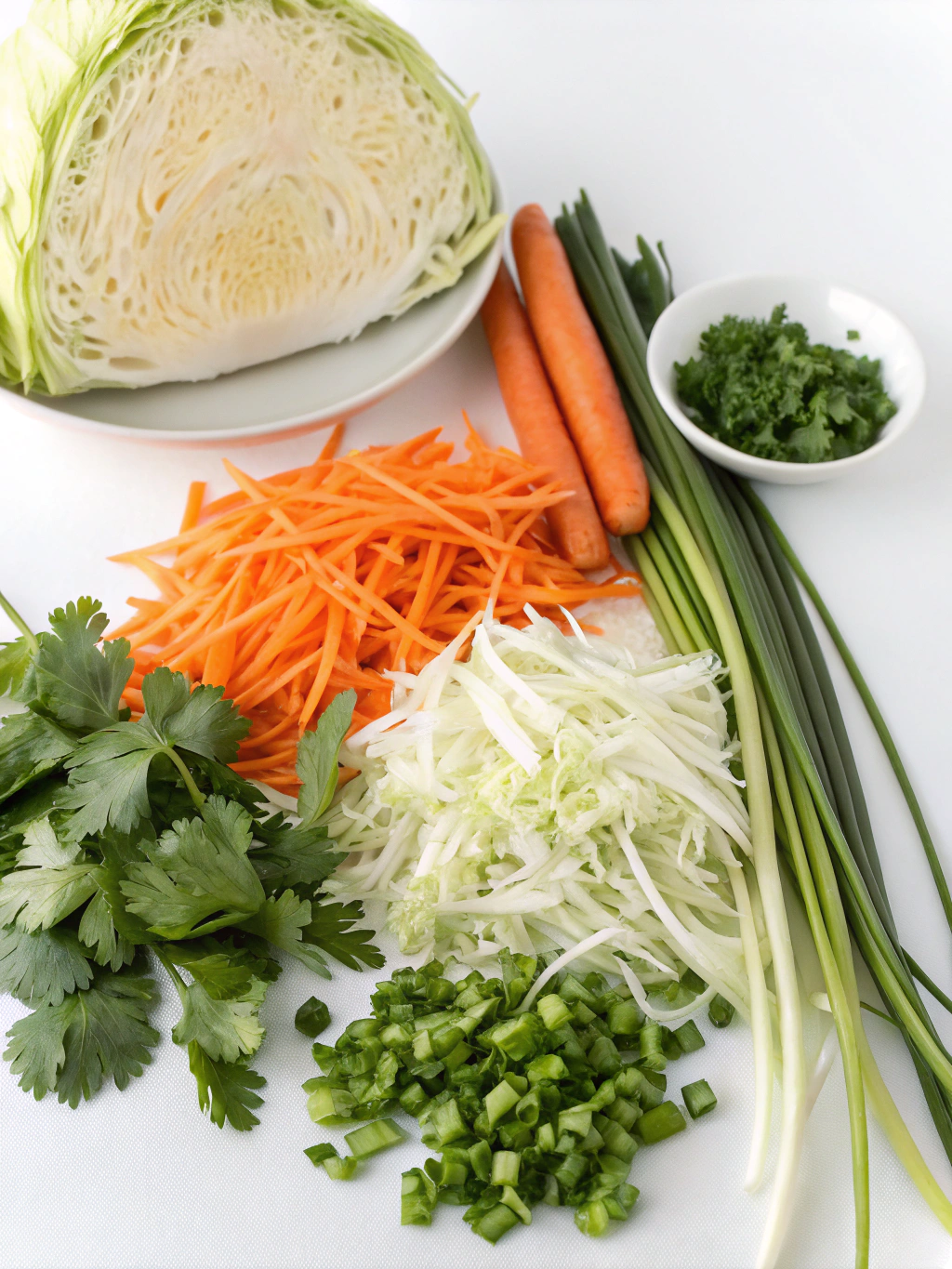 Ingredients for Asian Cabbage Carrot Slaw