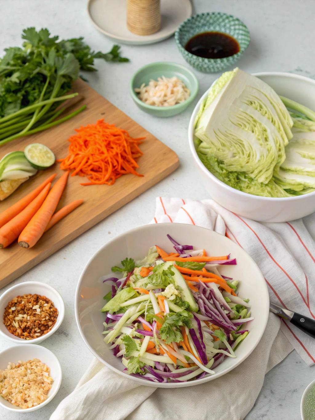 Steps for Asian Cabbage Carrot Slaw