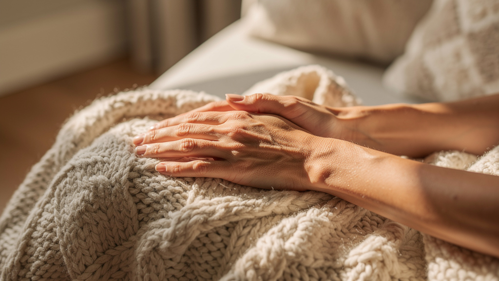 Relaxed hands showing release of physical tension
