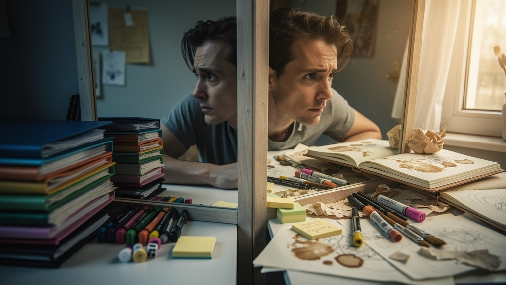 Visual metaphor showing overt and covert perfectionism contrasts