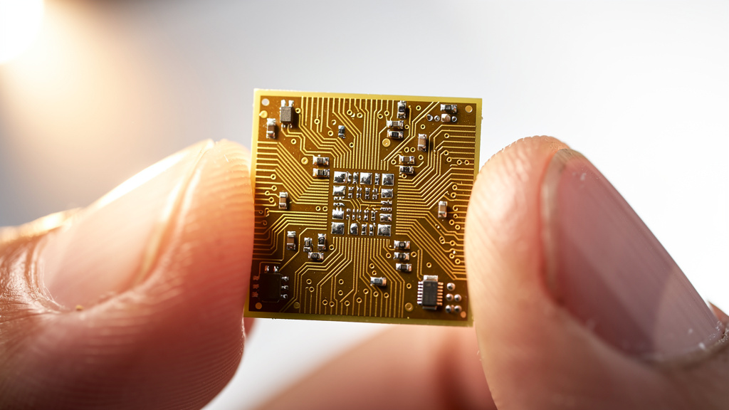 Compact AI microchip showcasing advanced semiconductor design