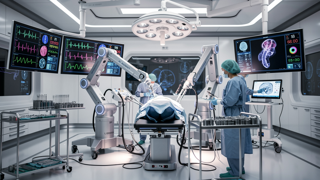 Advanced surgical robotics in modern hospital operating room