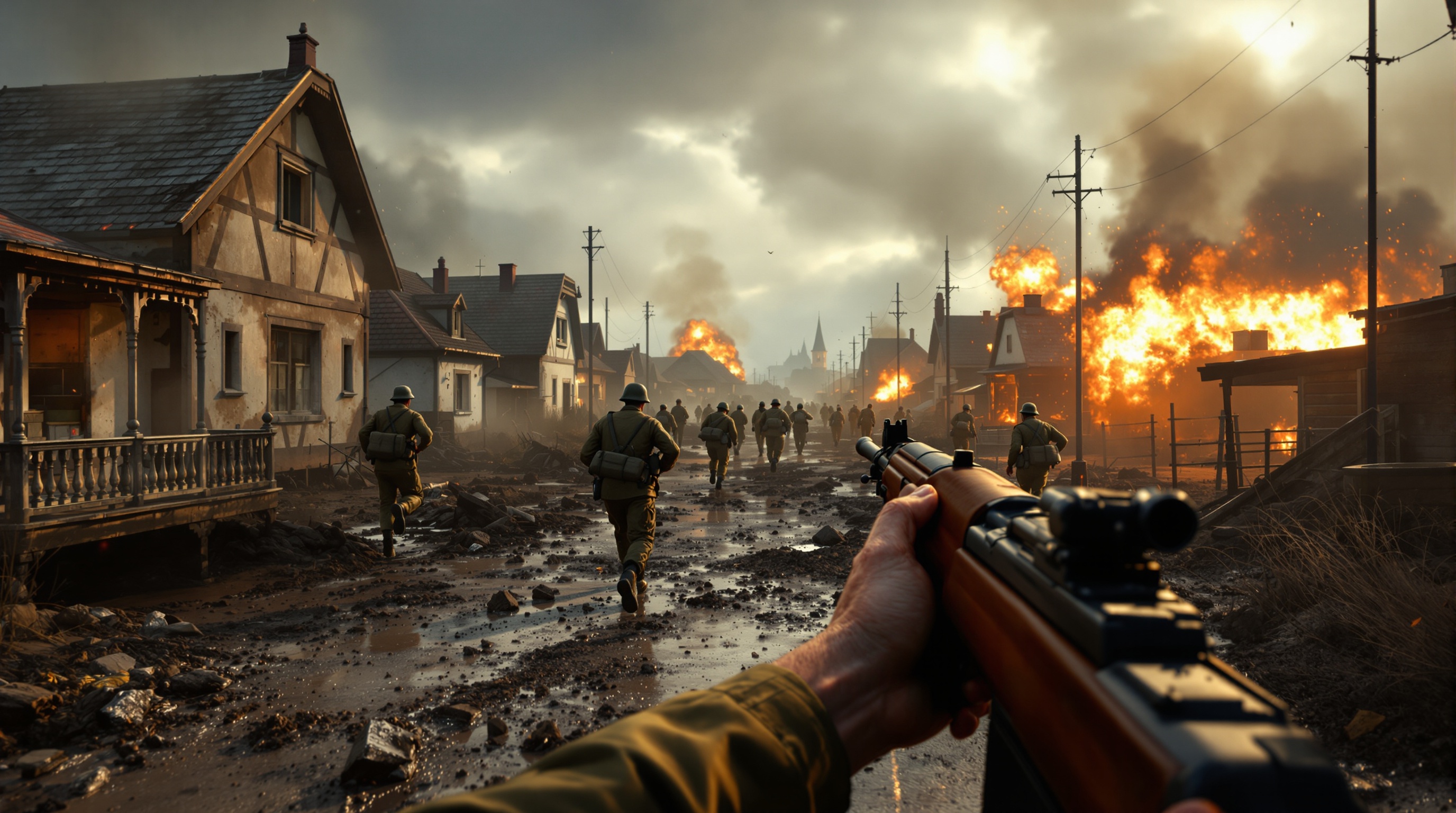 Soldado apuntando en una misión de Medal of Honor: Above and Beyond VR