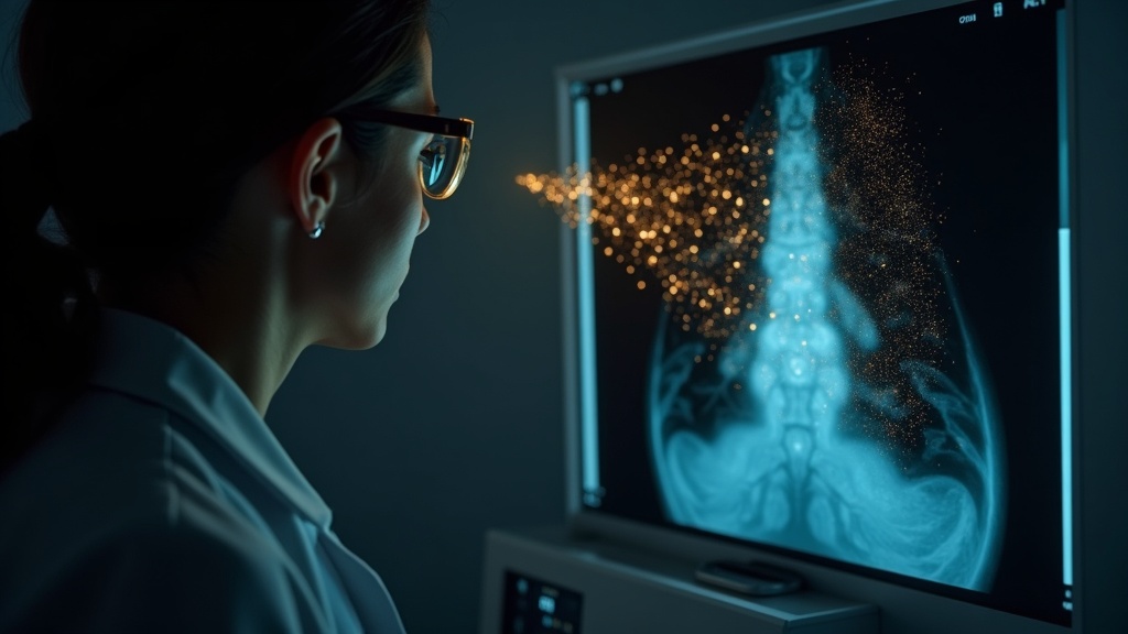 Médicos analizando resultados de Clairity Breast sobre predicción de riesgo de cáncer con IA