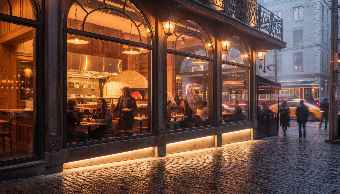 Artisan pizza preparation