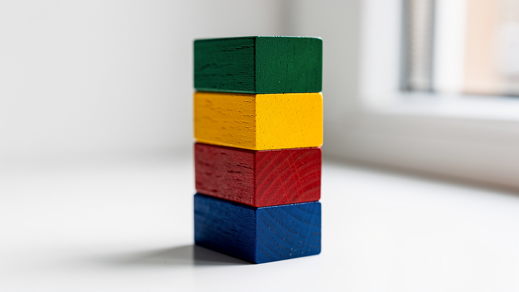 Four stacked blocks representing core security principles
