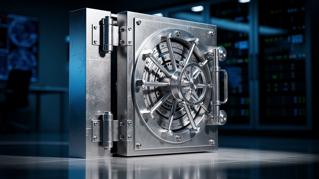 Secure vault representing password manager encryption protection