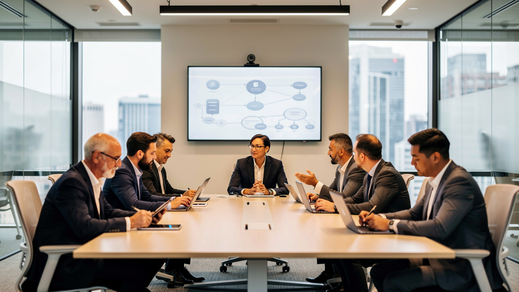 Business team participating in cybersecurity awareness training