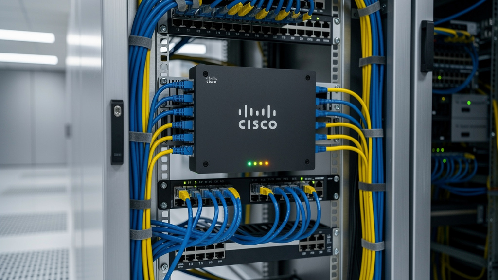 Cisco Firepower appliance installed in enterprise datacenter rack