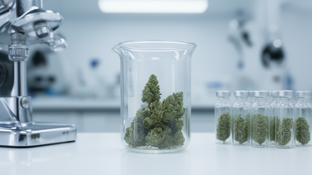 Laboratory testing equipment for hemp flower analysis