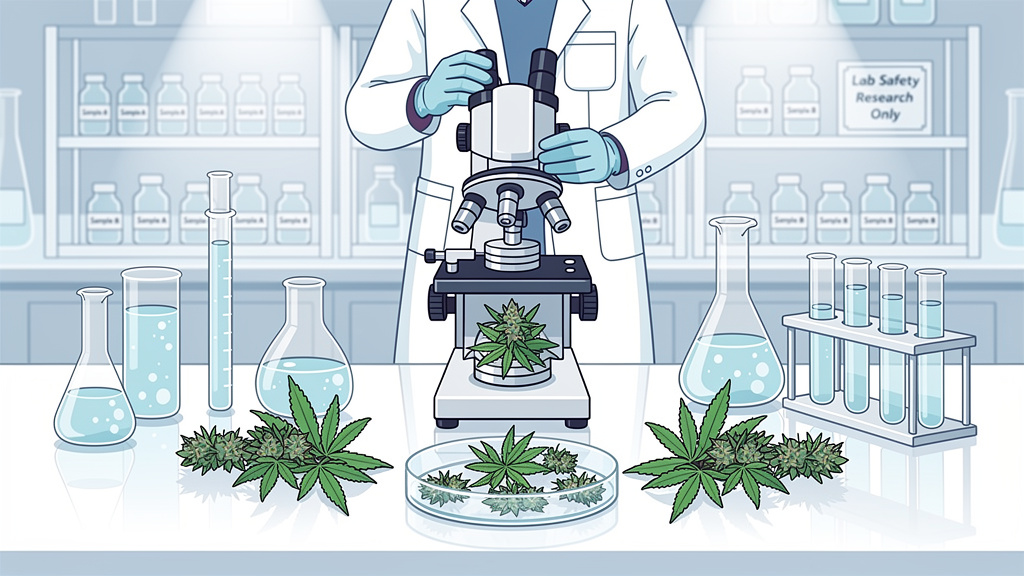 Laboratory testing CBD flower for quality