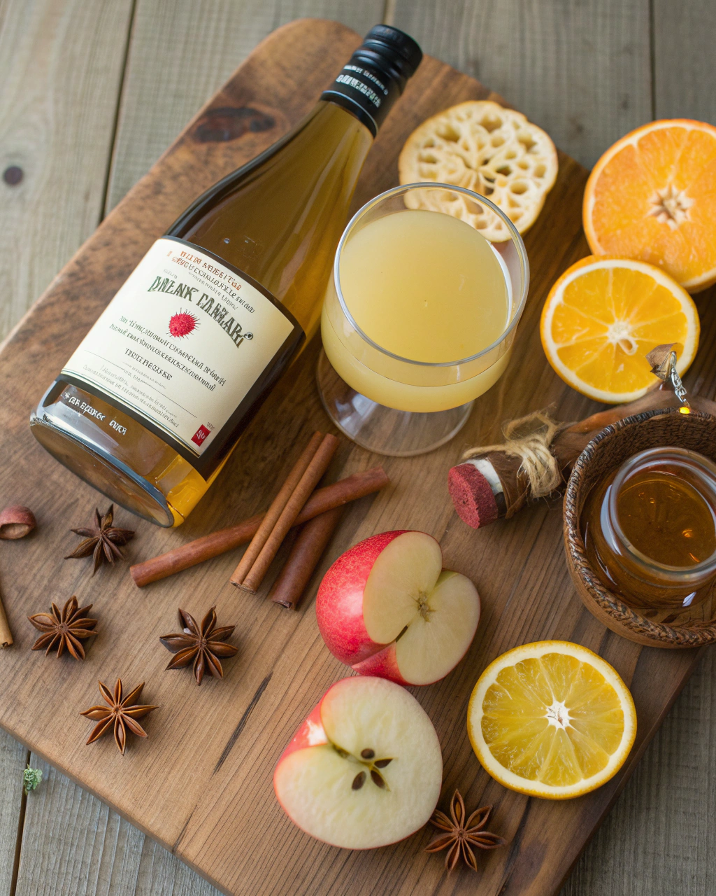 White Sangria Mocktail: Quick 3-Minute Magic Recipe 2 White Sangria Mocktail ingredients laid out on clean white counter