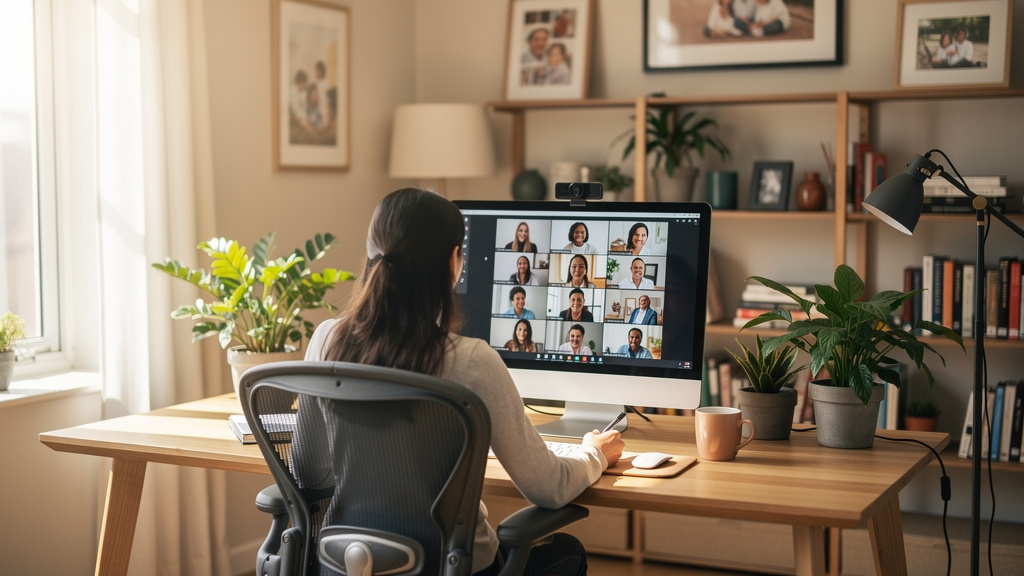 Remote worker in home office during business continuity activation