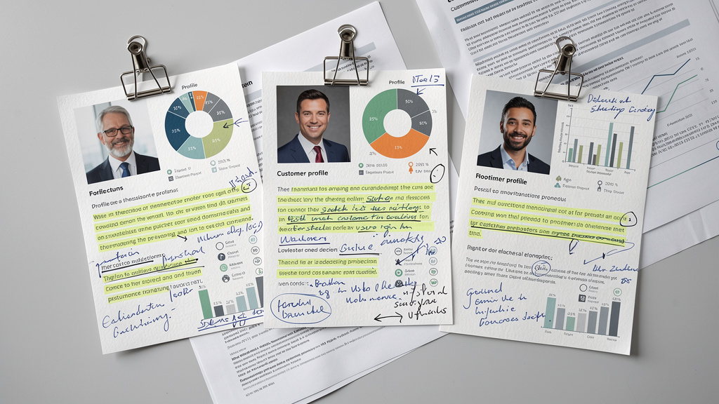 Detailed buyer persona profiles with demographic research data