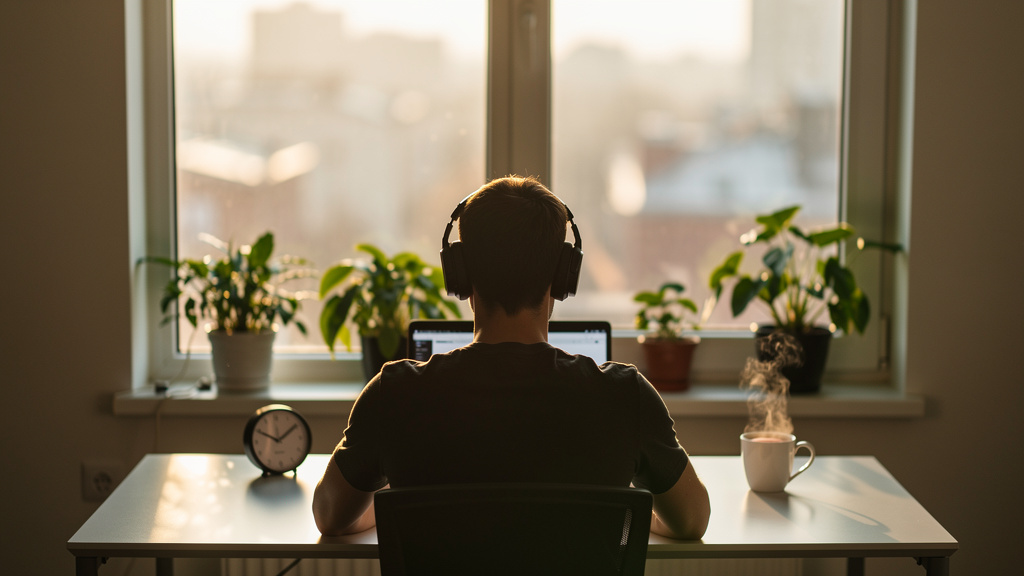 Peaceful workspace designed for focused deep work sessions