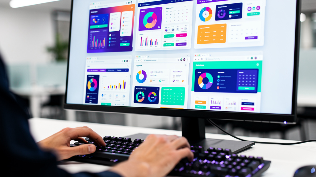 Professional evaluating Chrome extensions on desktop computer