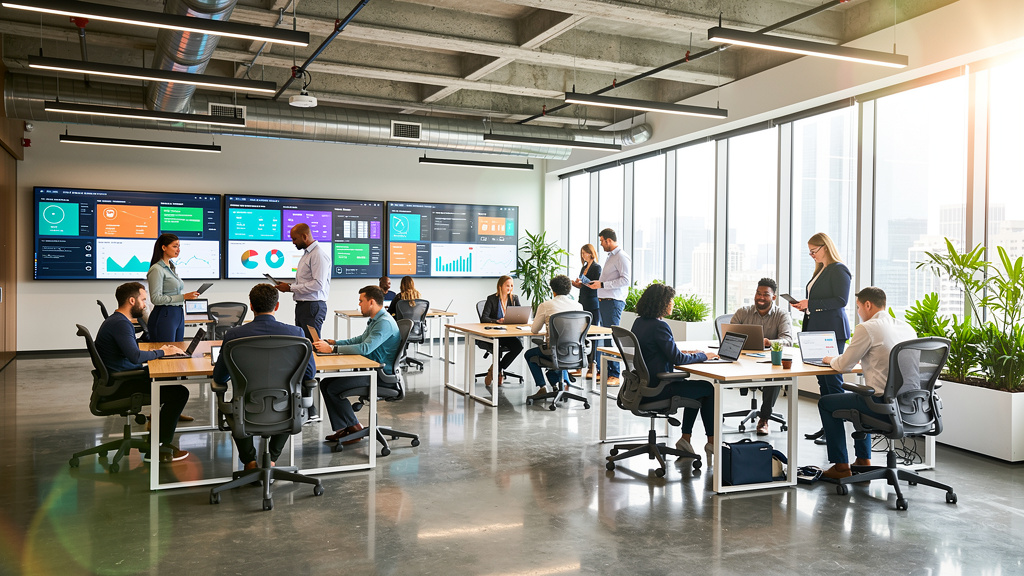 Enterprise office using advanced task management platforms