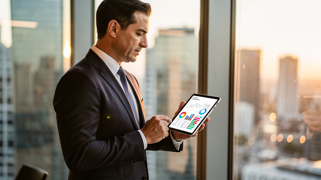 Business leader analyzing task management software ROI