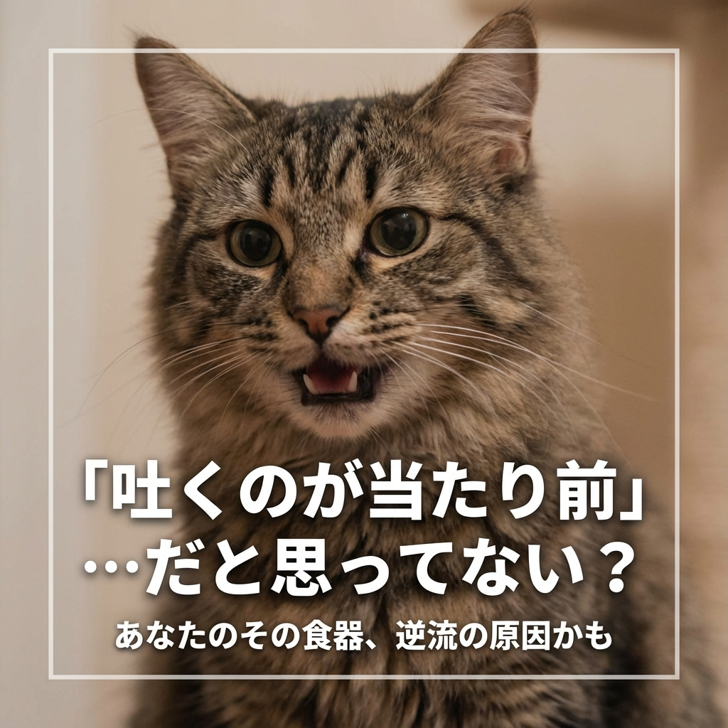 猫が吐いている様子