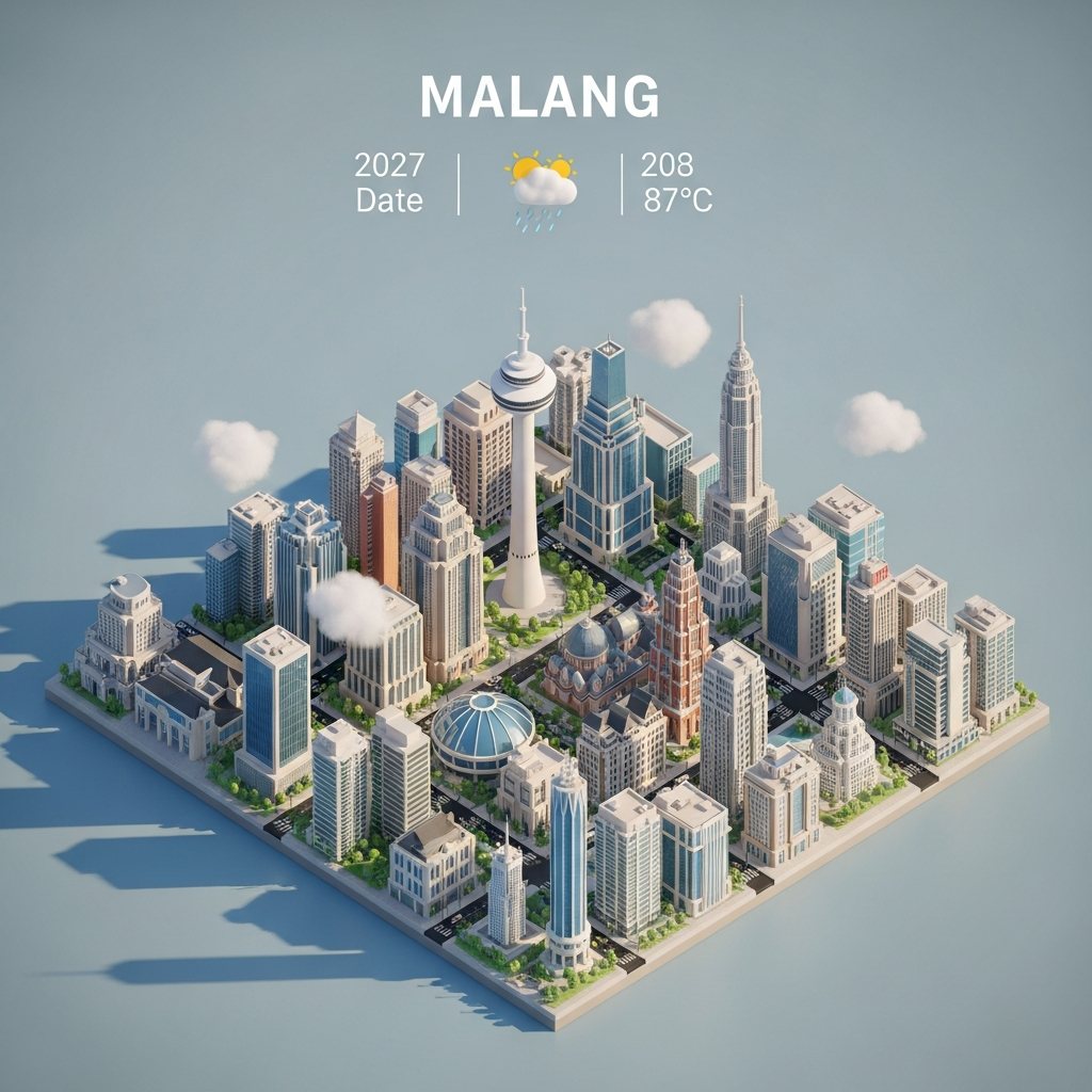 Isometric Malang City Miniature