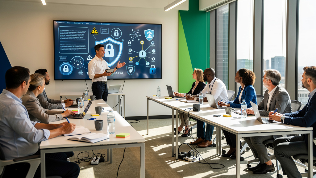 Professional cybersecurity training workshop in progress