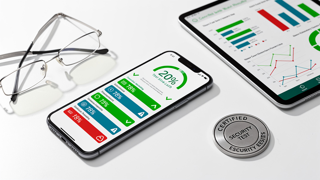 Security app lab test results display