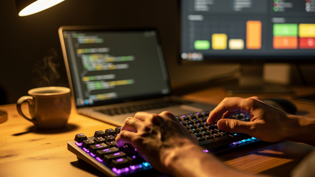 Security professional conducting vulnerability assessment on computer systems