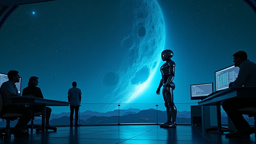 El robot humanoide de China interactuando en un entorno de trabajo simulado