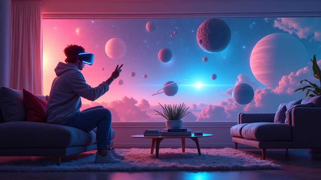 Captura de pantalla del juego Oh My Galaxy mostrando planetas coloridos