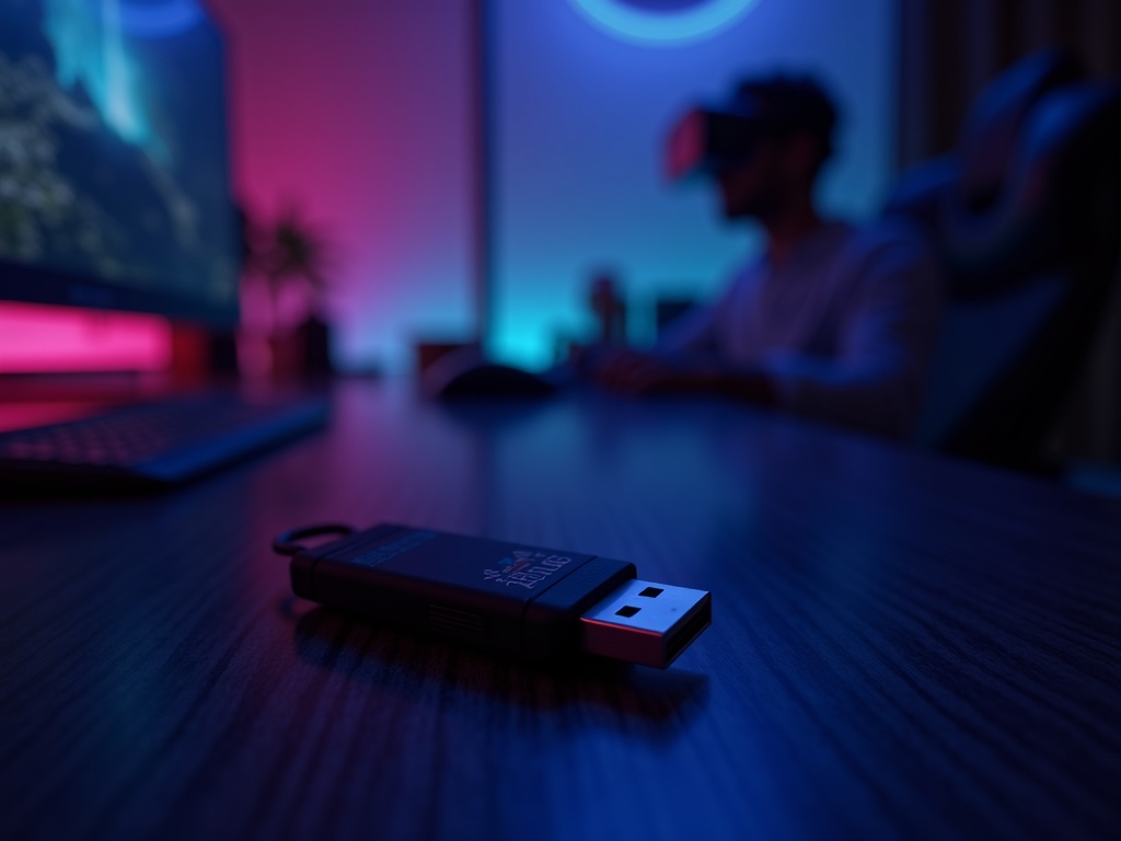 Persona usando el SanDisk Pendrive 64 GB Ultra en un portátil