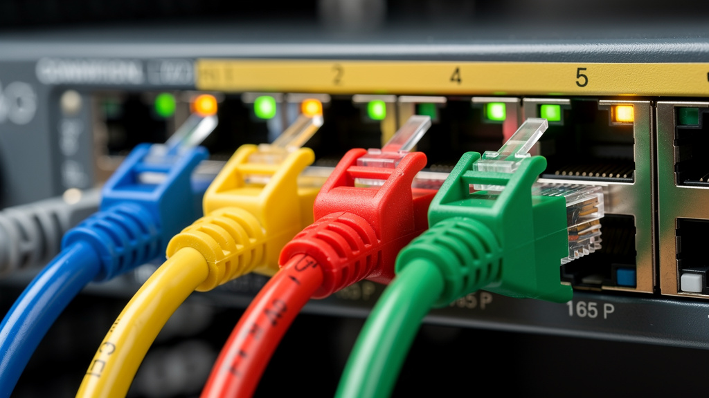 Network cables showing inline traffic inspection points