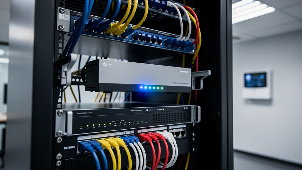 Professional network hardware firewalls in server rack