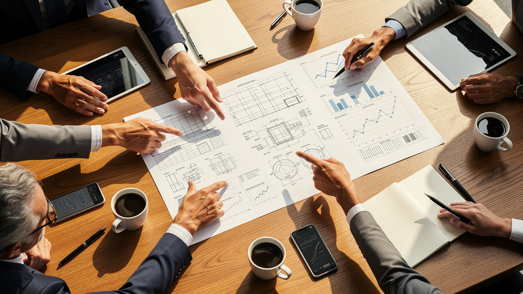 Diverse team collaboratively identifying and assessing business risks